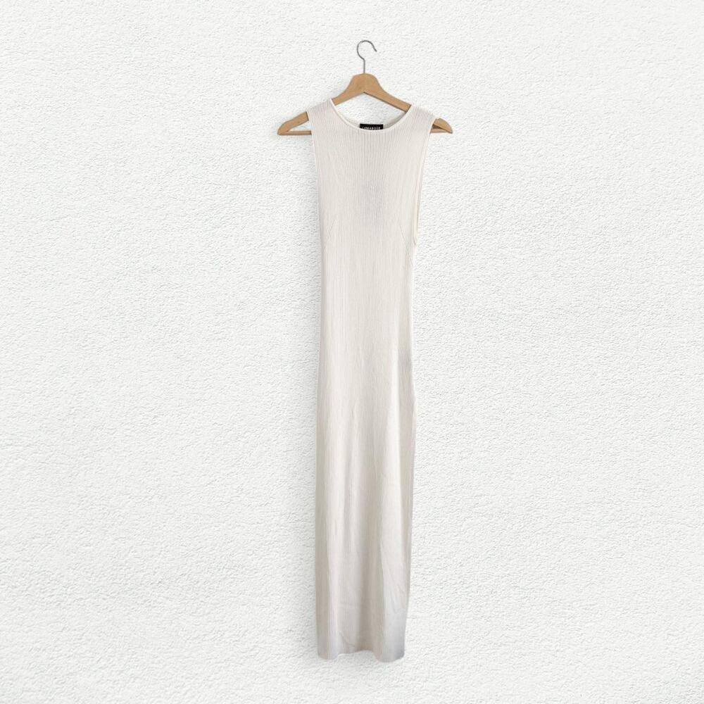 Lamarque Cream Sleeveless Maxi Dress